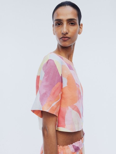 H&M Linen-Blend Blouse