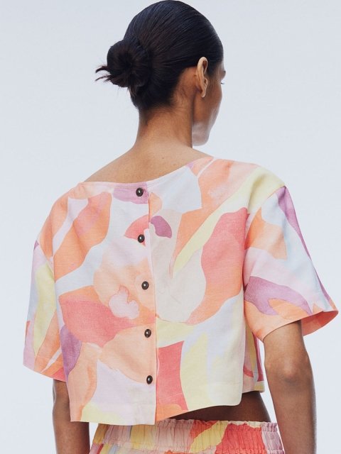 H&M Linen-Blend Blouse