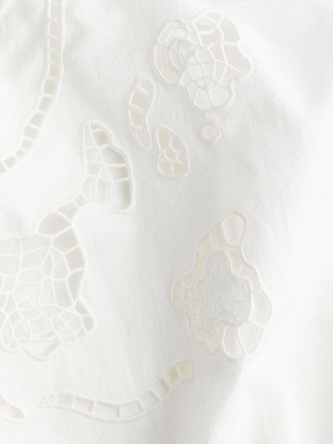 H&M Linen-Blend Broderie Anglaise Dress