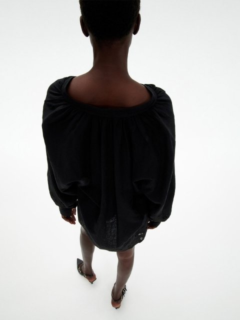 H&M Linen-Blend Dress With Broderie Anglaise