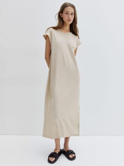 H&M Linen-Blend Midi Dress