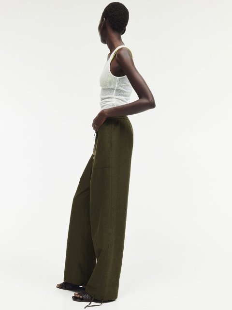H&M Linen-Blend Pull-On Trousers