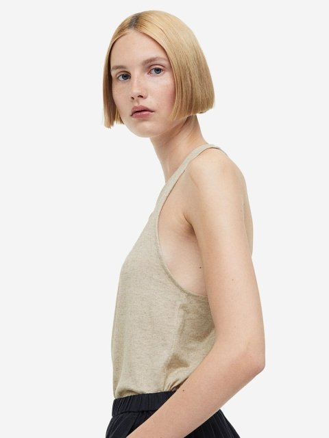 H&M Linen-Blend Vest Top