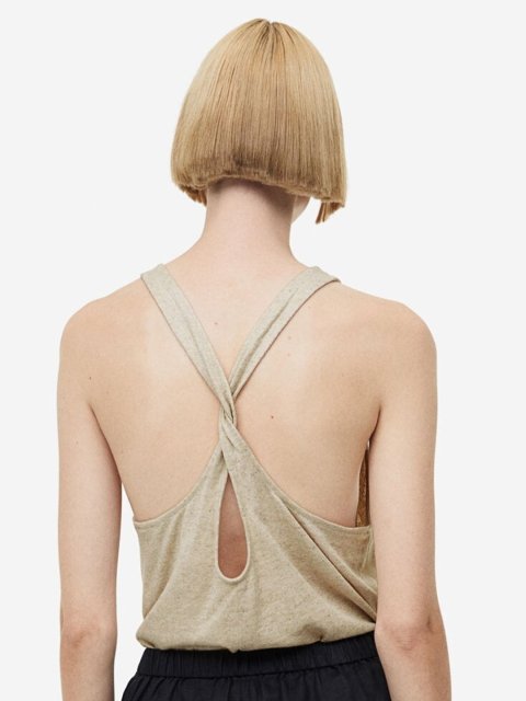 H&M Linen-Blend Vest Top