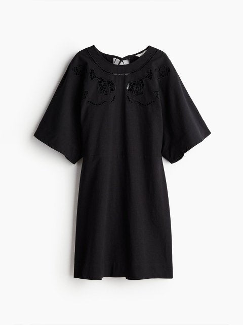 H&M Linen Broderie Anglaise Dress
