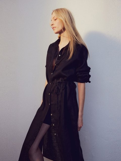 H&M Linen Shirt Dress