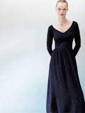 H&M Long Sleeve Fit and Flare Midi Dress