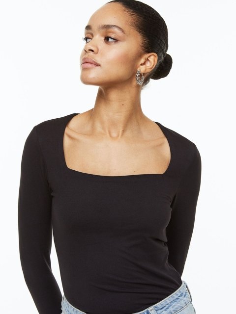H&M Long-sleeved Jersey Top