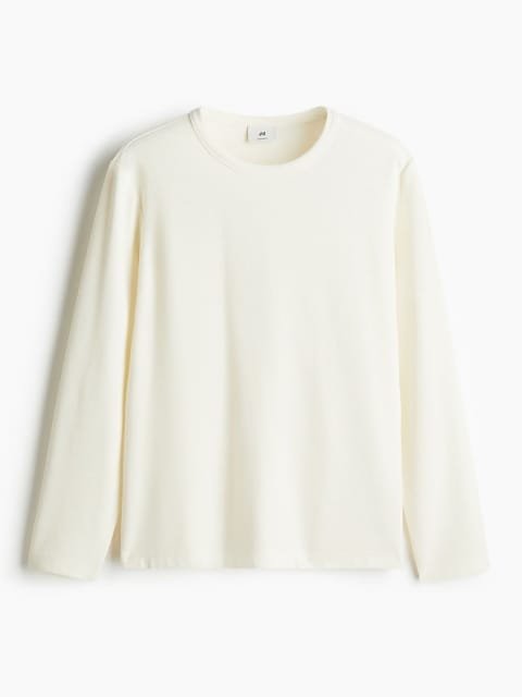 H&M Long-Sleeved Waffled Top