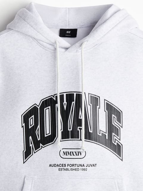 H&M Loose Fit Printed Hoodie