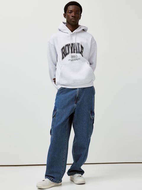 H&M Loose Fit Printed Hoodie
