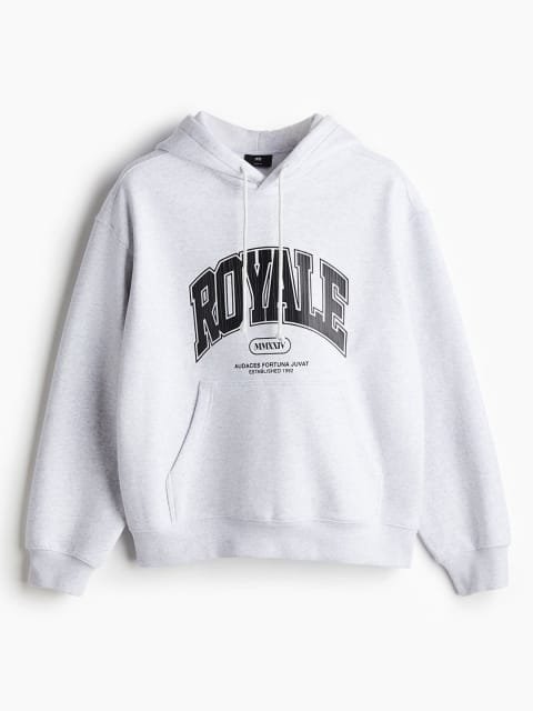 H&M Loose Fit Printed Hoodie