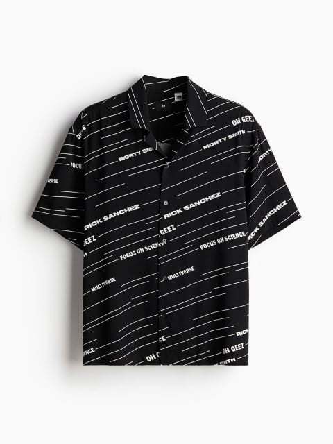 H&M Loose Fit Printed Resort Shirt