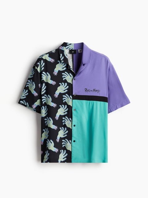 H&M Loose Fit Printed Resort Shirt