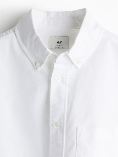 H&M Loose Fit Pure Cotton Oxford Shirt