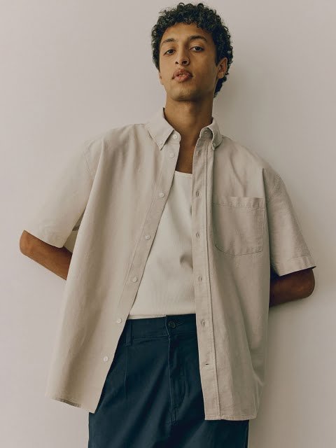 H&M Loose Fit Short-Sleeved Oxford Shirts