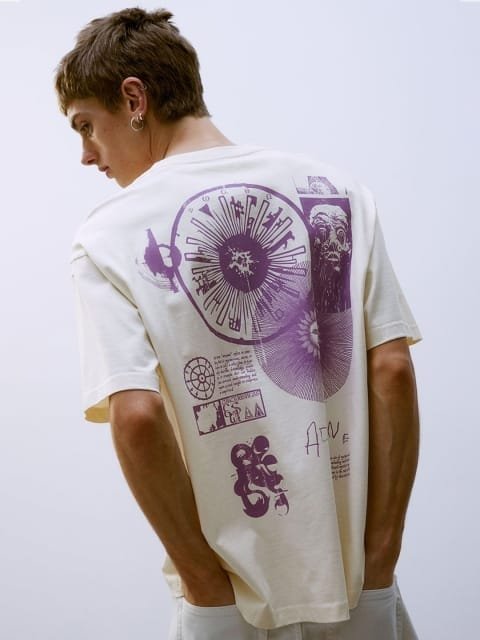 H&M Losse Fit Printed Tshirts