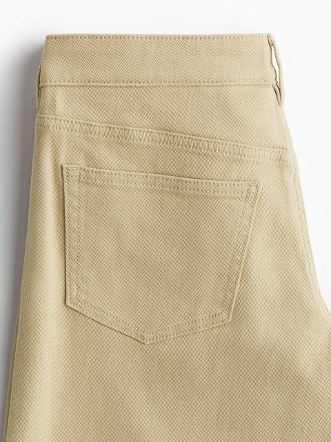 H&M Low-Waisted Twill Trousers