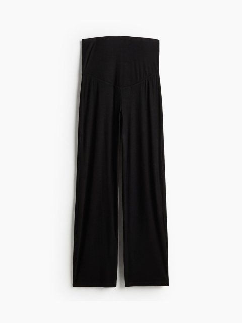 H&M MAMA Before & After Ribbed High-Rise Jersey Trousers