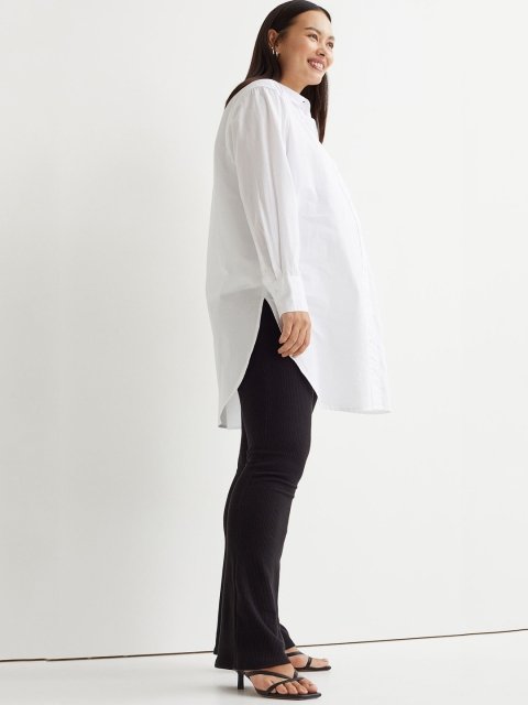 H&M MAMA Black Ribbed Trousers