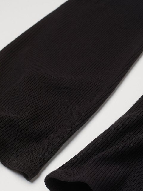 H&M MAMA Black Ribbed Trousers