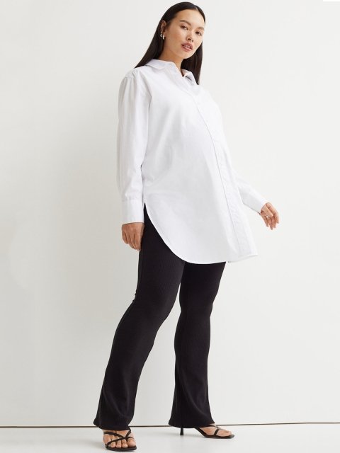H&M MAMA Black Ribbed Trousers