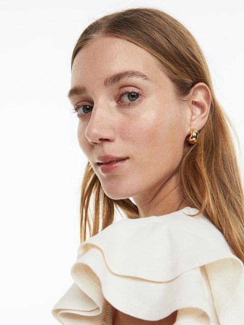 H&M MAMA Flutter-Sleeved Jersey Top