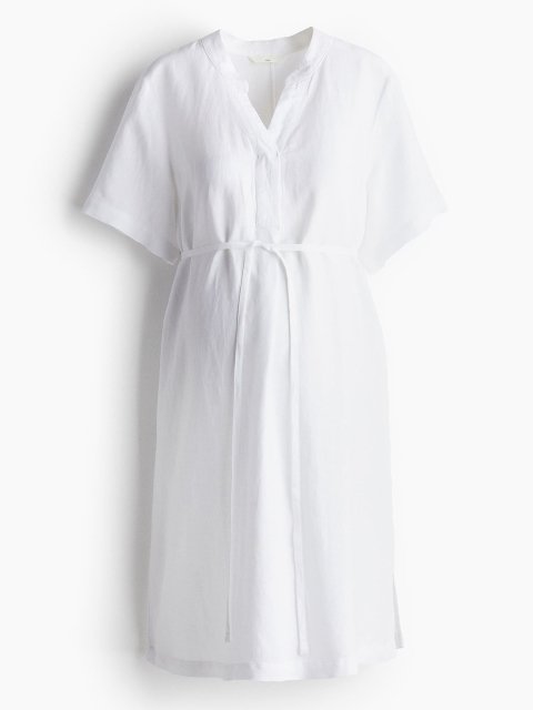 H&M Mama Linen-Blend Tunic Dresses