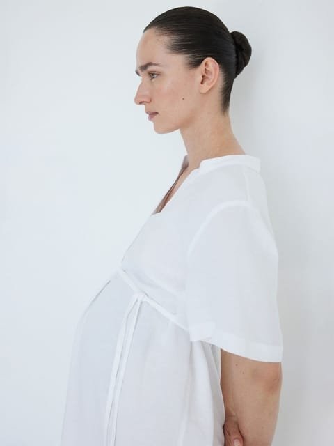 H&M Mama Linen-Blend Tunic Dresses