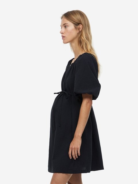 H&M MAMA Off-The-Shoulder Cotton Dress