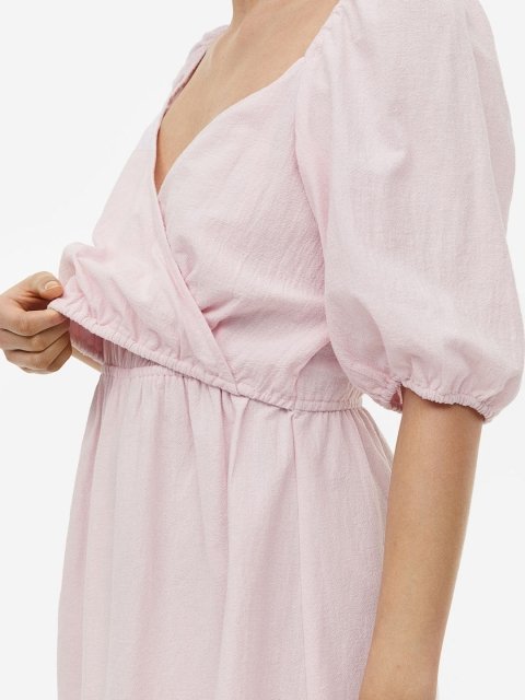 H&M MAMA Puff-Sleeve Nursing Dress