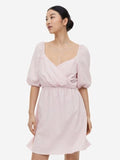 H&M MAMA Puff-Sleeve Nursing Dress