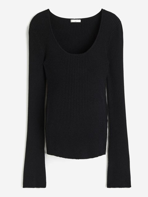 H&M MAMA Rib-Knit Top