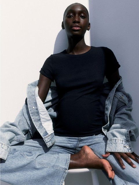 H&M MAMA Ribbed Top