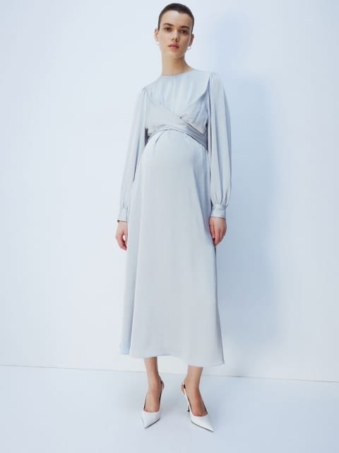 H&M MAMA Satin Dress
