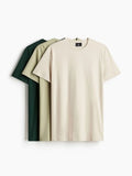 H&M Men 3-Pack Slim Fit T-Shirts