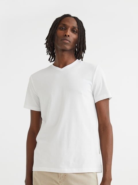 H&M Men 3-Pack Slim Fit V-Neck T-Shirts