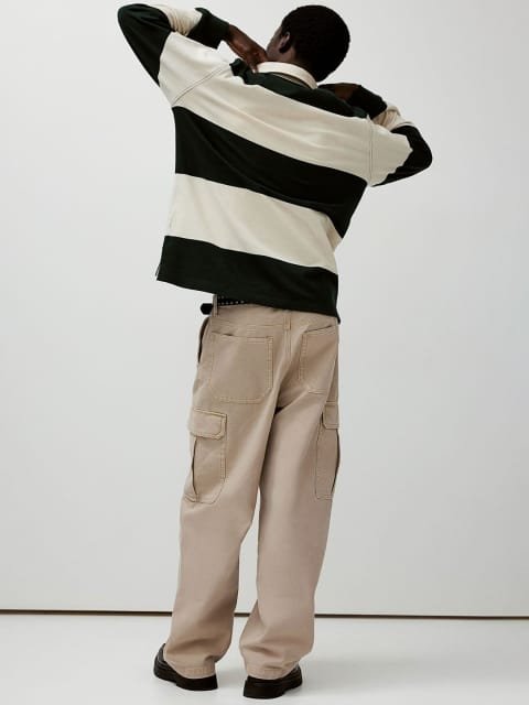 H&M Men Baggy Fit Pure Cotton Cargos