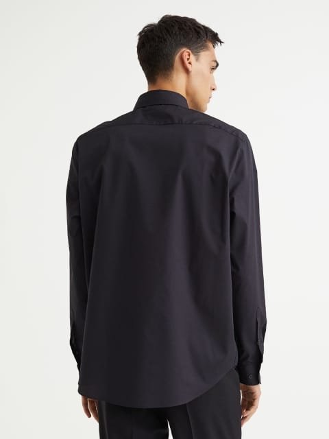H&M Men Black COOLMAX Regular Fit Shirt