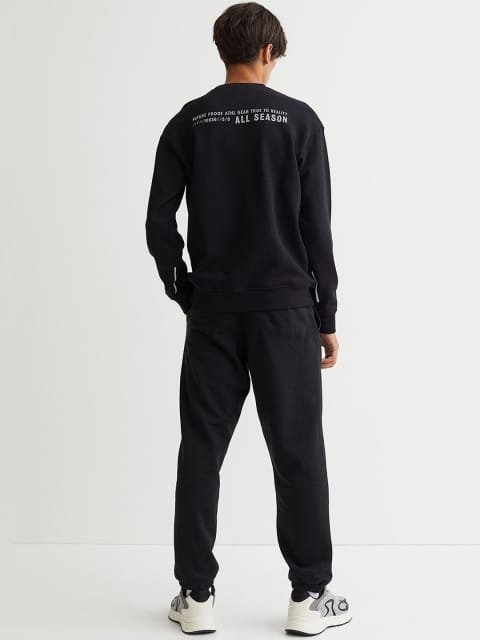 H&M Men Black Regular Fit Joggers