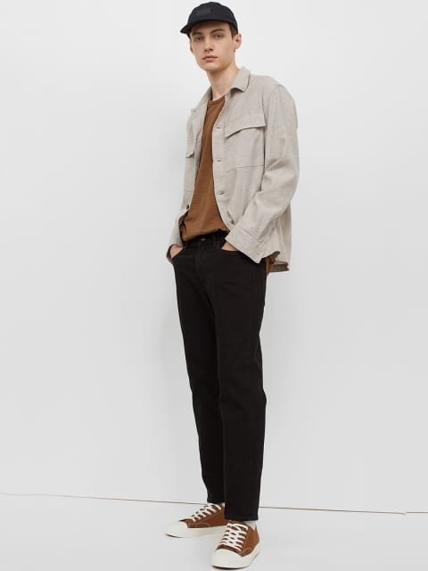 H&M Men Black Regular Jeans