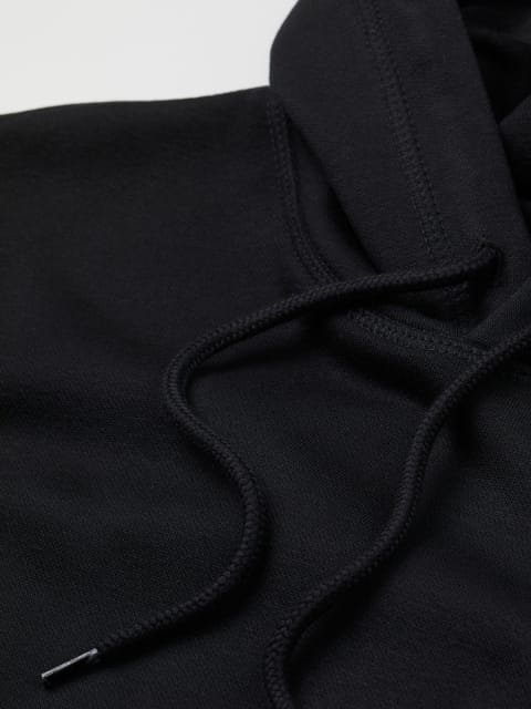 H&M Men Black Relaxed Fit Hoodie