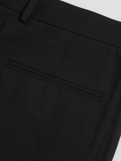 H&M Men Black Slim Fit Suit Trousers