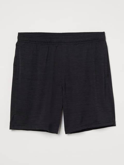 H&M Men Black Solid Rapid-Dry Sports Shorts