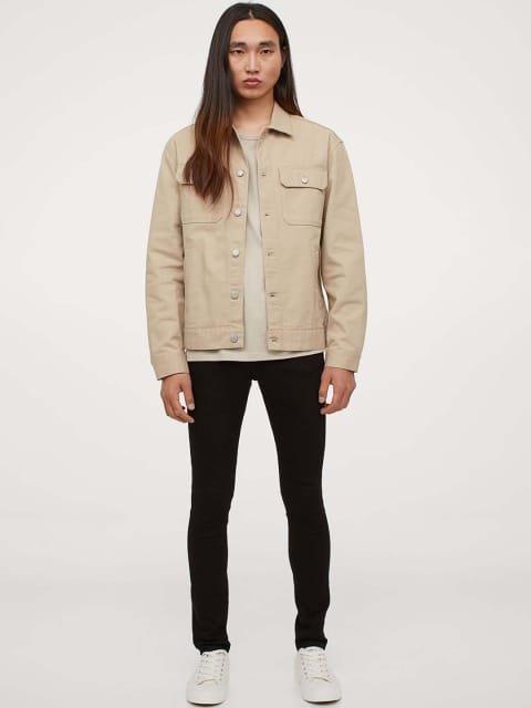 H&M Men Black Solid Skinny Jeans