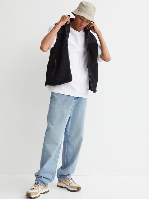 H&M Men Blue Loose Jeans