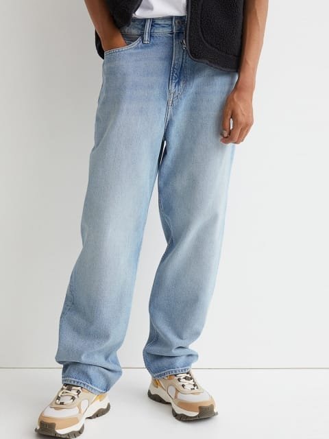 H&M Men Blue Loose Jeans
