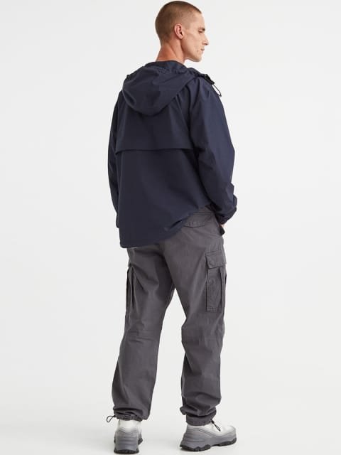 H&M Men Grey Regular Fit Ripstop Cargo Trousers