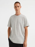 H&M Men Grey Regular Fit Round-Neck T-shirt