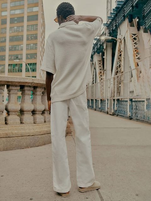 H&M Men High-Rise Relaxed Fit Worker Trousers